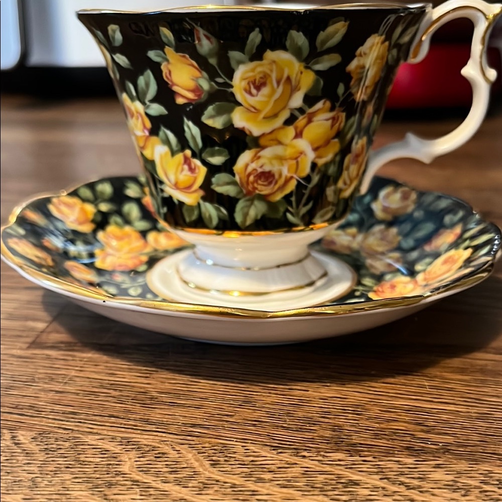 Floral Teacup and Saucer Set